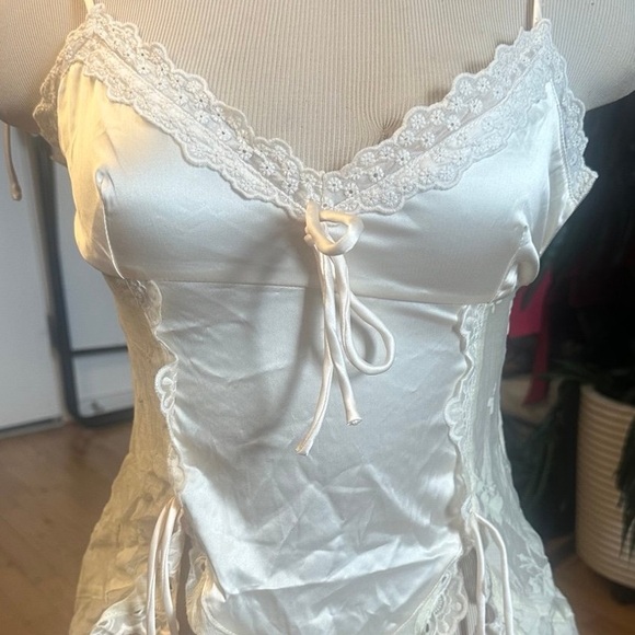 I.AM.GIA Cream Lace Trim Cami Top - Picture 2 of 2